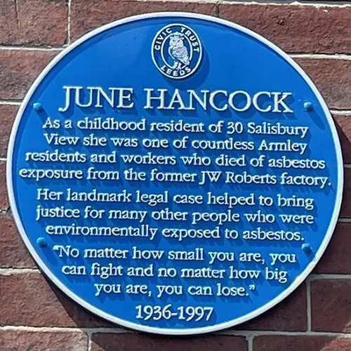 June Hancock honored with Blue Plaque